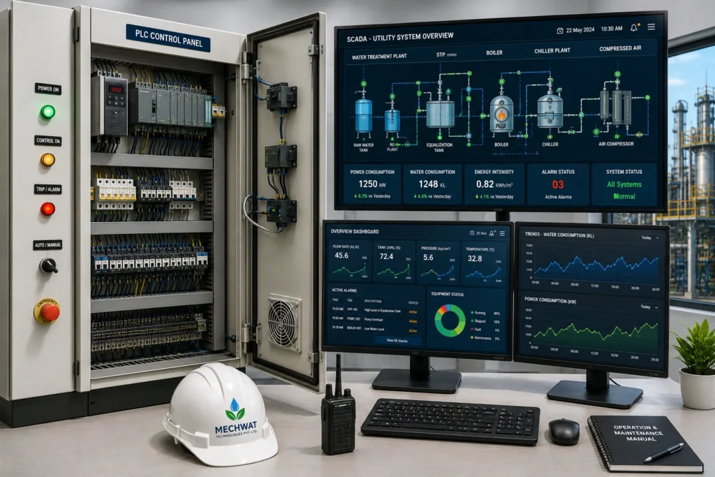 Remote & centralized utility monitoring designed, manufactured and supplied by Mechwat for Engineering Utility, AUTOMATION, CONTROL & DIGITAL UTILITIES and Cooling applications
