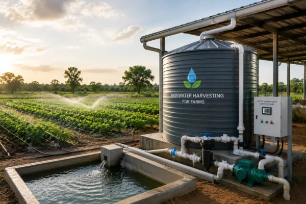 Rainwater Harvesting for Farms manufacturer supplier exporter installation contractor by Mechwat for Smart Irrigation & Water Efficiency.