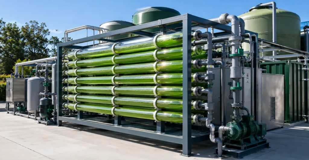 Algal nutrient capture module manufacturer supplier exporter installation contractor by Mechwat for Nutrient Credit Enabled Systems.