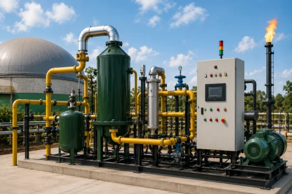 Biogas handling & safety systems designed, manufactured and supplied by Mechwat for Engineering Utility, AIR, GAS & COMPRESSED UTILITY SYSTEMS and Pressurization applications