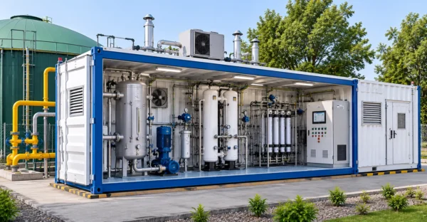 Containerized CBG plants manufacturer supplier exporter installation contractor by Mechwat for Small & Modular CBG Systems.