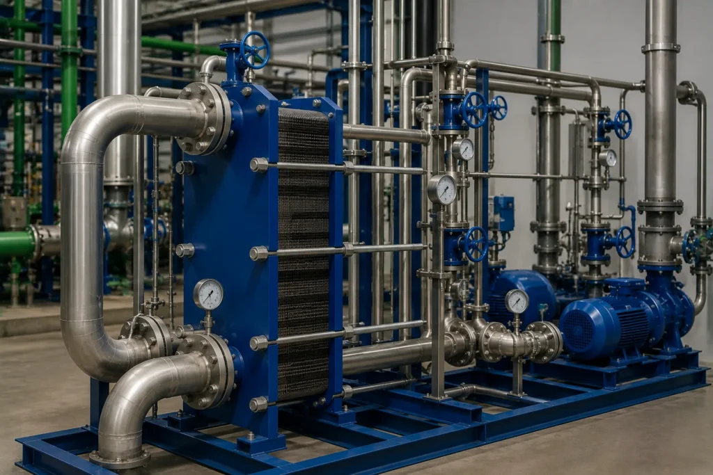 Heat exchanger integration designed, manufactured and supplied by Mechwat for Engineering Utility, THERMAL & ENERGY UTILITIES and Cooling applications