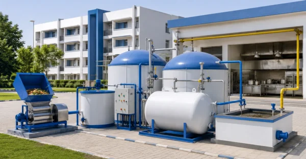 Hostel / canteen biogas systems manufacturer supplier exporter installation contractor by Mechwat for Co-Digestion Systems.