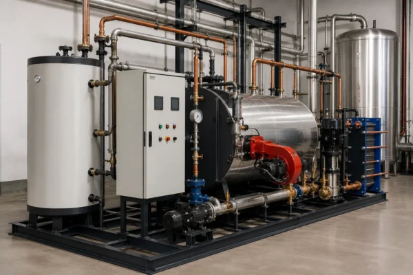 Hot water generation systems designed, manufactured and supplied by Mechwat for Engineering Utility, THERMAL & ENERGY UTILITIES and Heating applications