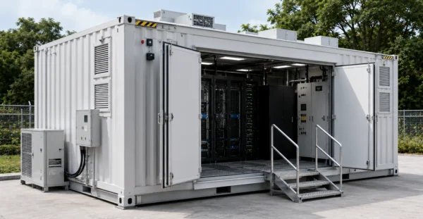Mobile Data Center Unit designed, manufactured and supplied by Mechwat for Flatpack Solutions, FLATPACK INDUSTRIAL & PROCESS INFRASTRUCTURE and Farm Waste to Value Systems applications