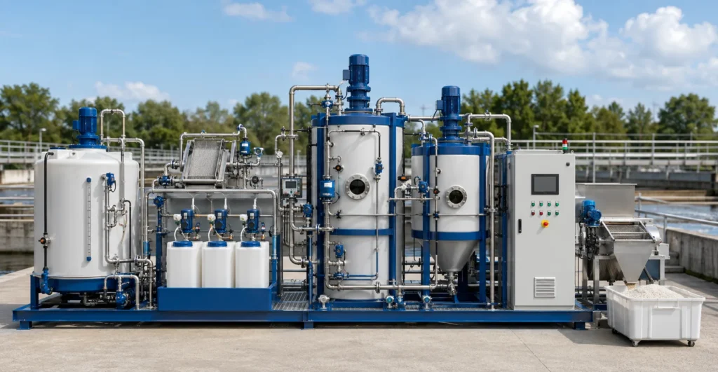 Mechwat designs, manufactures, supplies, exports and installs nutrient recovery reactors (n & p) for nutrient recovery from sewage & sludge, nutrient recovery & circular sanitation technologies and turnkey infrastructure projects with RFQ, datasheet and BOQ support.