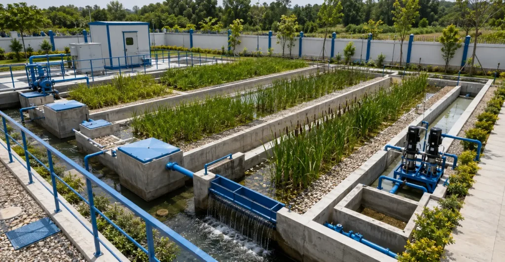 Phytoremediation & Constructed Wetlands manufacturer supplier exporter installation contractor by Mechwat for STP Technology.