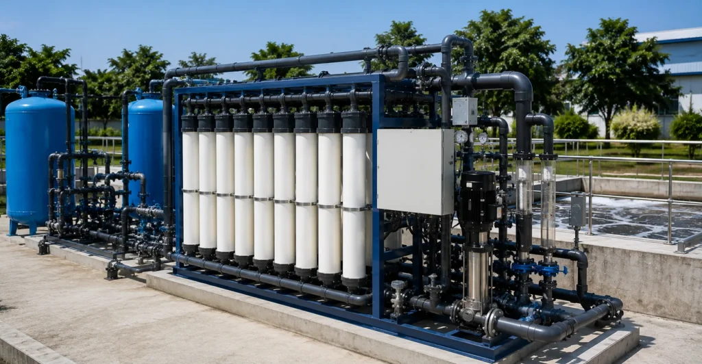 UF & polishing systems manufacturer supplier exporter installation contractor by Mechwat for TERTIARY TREATMENT, DISINFECTION & REUSE.