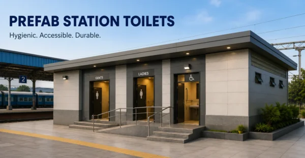 Mechwat is a prefab station toilets manufacturer, supplier, exporter and turnkey installation partner for railway sector projects, offering prefab design, tec