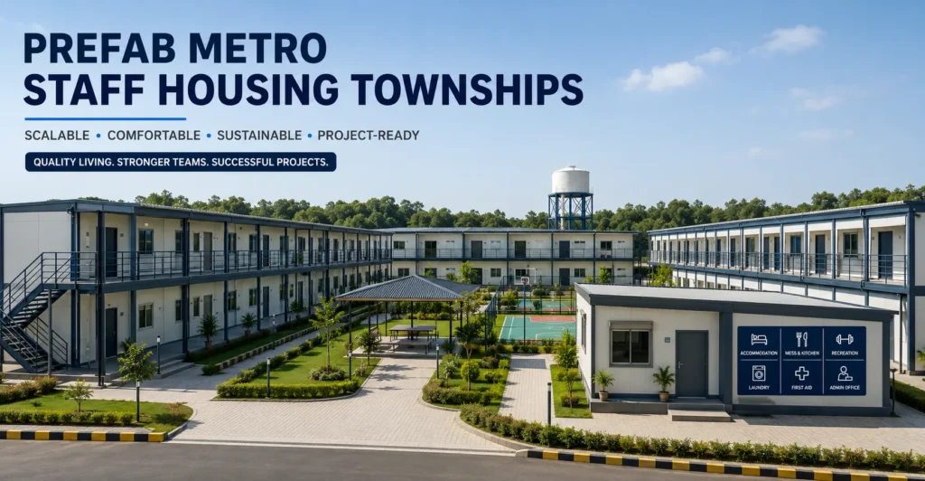 Mechwat is a prefab metro staff housing townships manufacturer, supplier, exporter and turnkey installation partner for metro & urban rail acceleration project