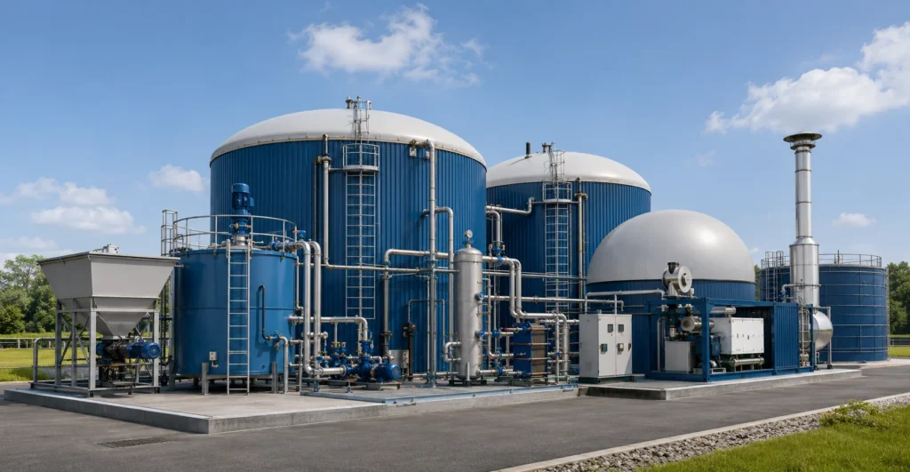 Anaerobic Digestion designed, manufactured and supplied by Mechwat for Waste Management, Advanced Waste Treatment Technologies and Biological applications