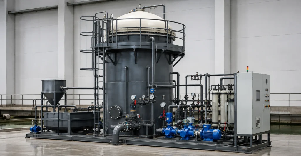 Anaerobic Hybrid Reactors manufacturer supplier exporter installation contractor by Mechwat for BIOLOGICAL EFFLUENT TREATMENT SYSTEMS.