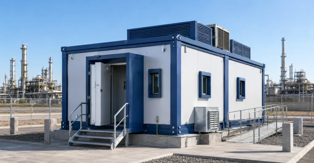 Blast-resistant modular building design service provider, manufacturer, supplier, exporter and installation contractor by Mechwat for specialized & high-performance engineering