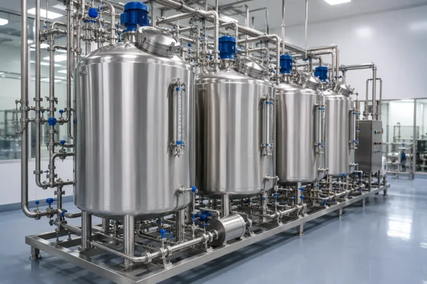 Buffer & formulation tanks manufacturer supplier exporter installation contractor by Mechwat for Pharma & Healthcare