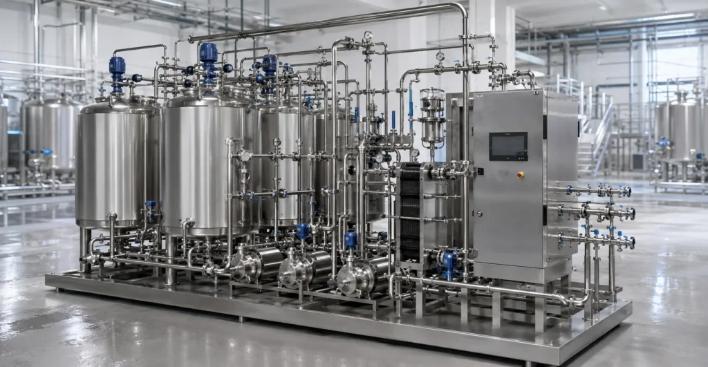 Centralized CIP Stations manufacturer supplier exporter installation contractor by Mechwat for CLEAN-IN-PLACE (CIP) SYSTEMS.