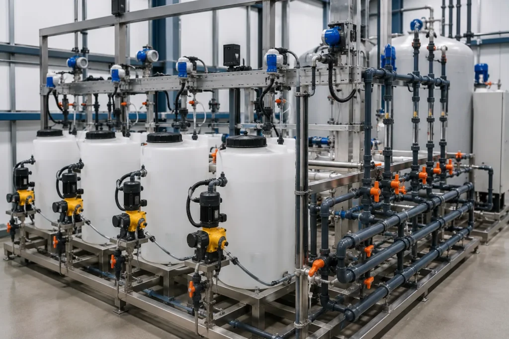 Chemical dosing & transfer lines manufacturer supplier exporter installation contractor by Mechwat for Industrial & Process Piping.