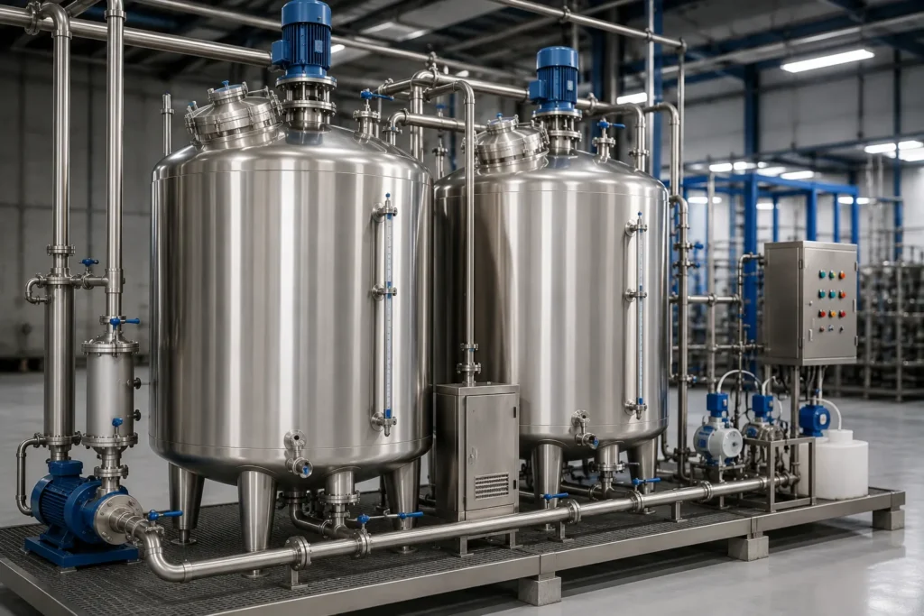 Clean steam condensate tanks manufacturer supplier exporter installation contractor by Mechwat for Pharma & Healthcare.