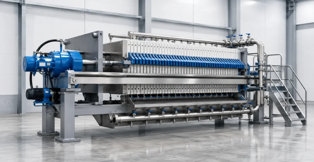 Filter Press manufacturer supplier exporter installation contractor by Mechwat for SLUDGE HANDLING & WASTE MANAGEMENT SYSTEMS.