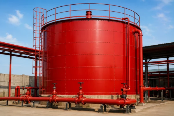 Fire water tanks (NFPA / statutory compliant) manufacturer supplier exporter installation contractor by Mechwat for Liquid Storage.