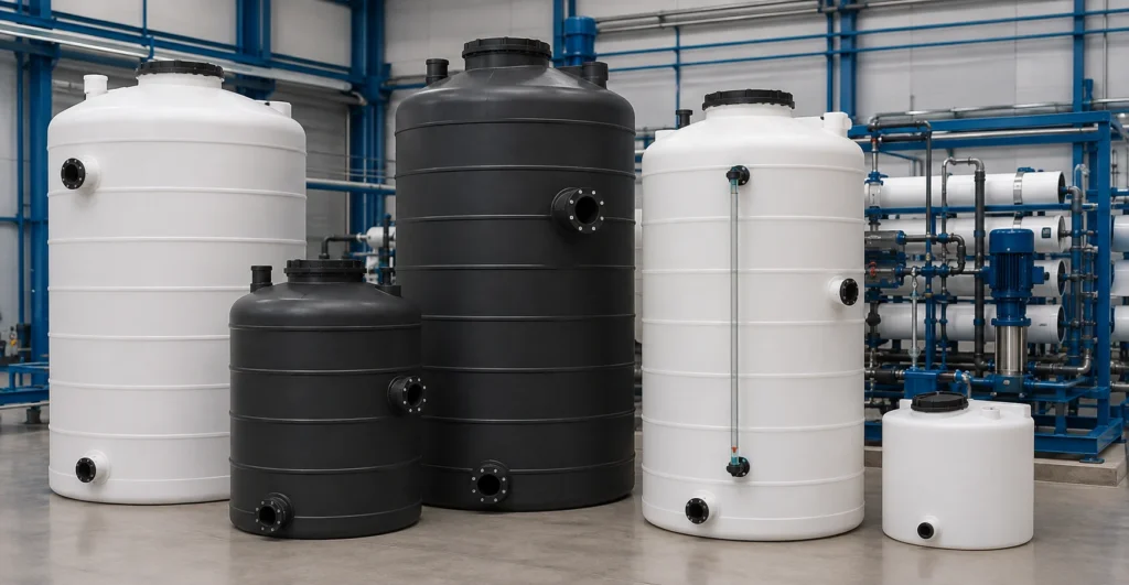 HDPE Tanks manufacturer supplier exporter installation contractor by Mechwat for Modular & Packaged Plants.