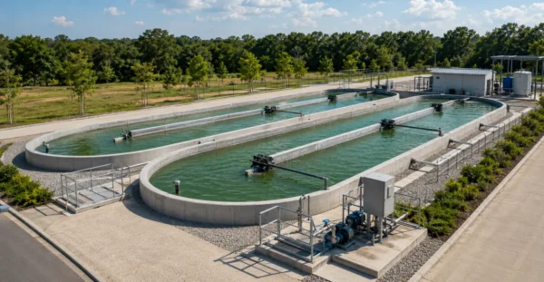 High Rate Algal Ponds (HRAP) manufacturer supplier exporter installation contractor by Mechwat for Modular & Packaged Plants.