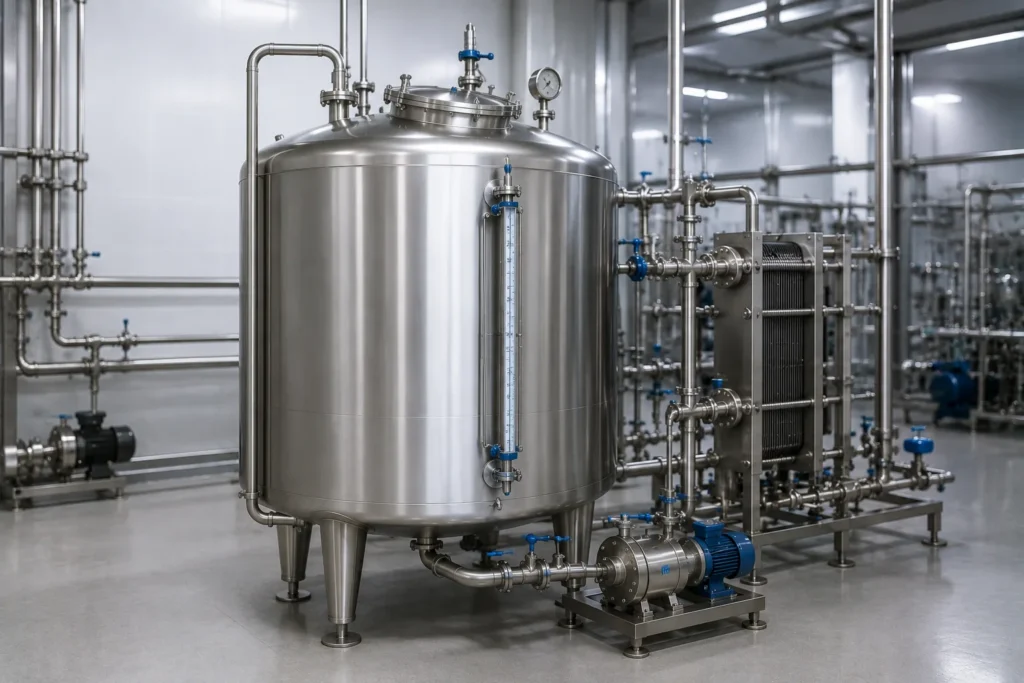Hot water circulation tanks manufacturer supplier exporter installation contractor by Mechwat for Food, Dairy & Beverage