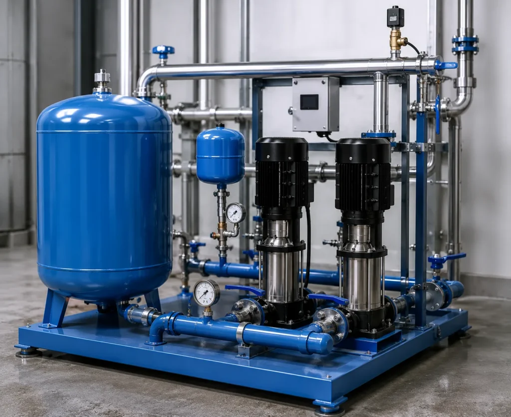 Hydro-pneumatic systems manufacturer supplier exporter installation contractor by Mechwat for Pressurization.