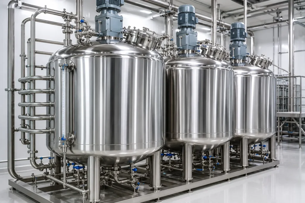 Jacketed, electropolished vessels manufacturer supplier exporter installation contractor by Mechwat for Pharma & Healthcare.