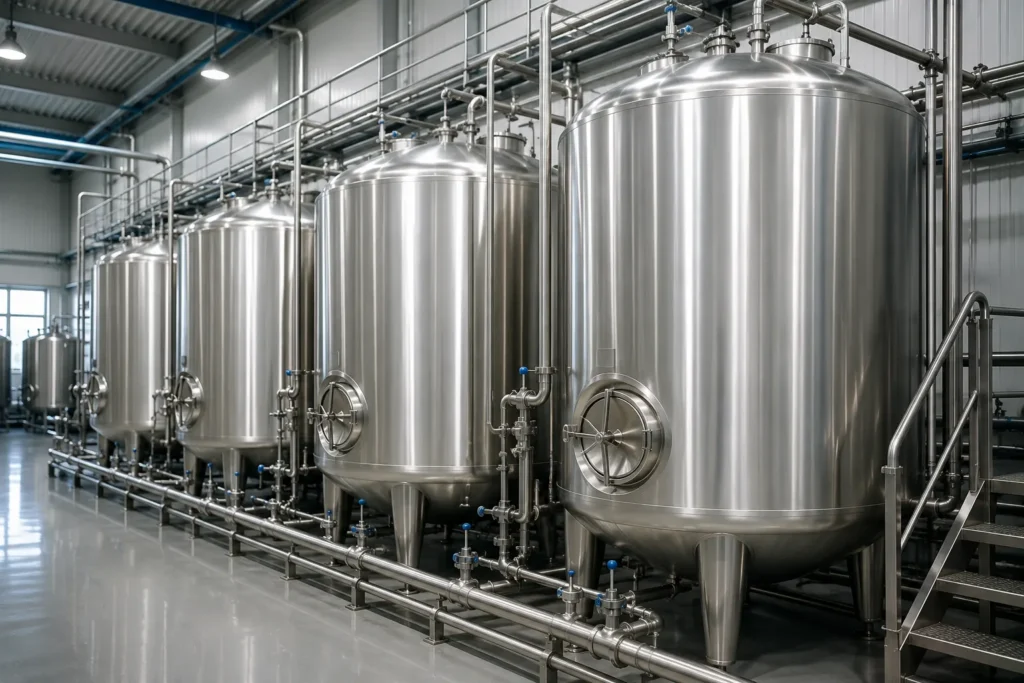 Milk storage tanks manufacturer supplier exporter installation contractor by Mechwat for Liquid Storage