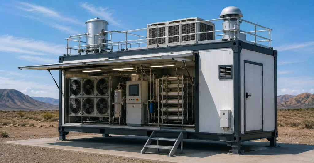 Prefab Direct Air Capture (DAC) Pilot Module manufacturer supplier exporter installation contractor by Mechwat for Prefab Carbon Capture & Removal Units.