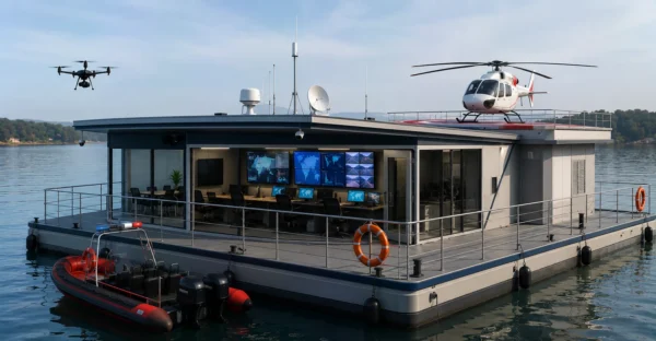 Prefab Floating Disaster Coordination Hub manufacturer supplier exporter installation by Mechwat for Floating Government & Administration Platforms projects