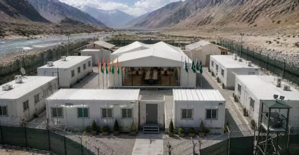Mechwat is a prefab border treaty negotiation camp manufacturer, supplier, exporter and installation partner for modular treaty & diplomacy infrastructure