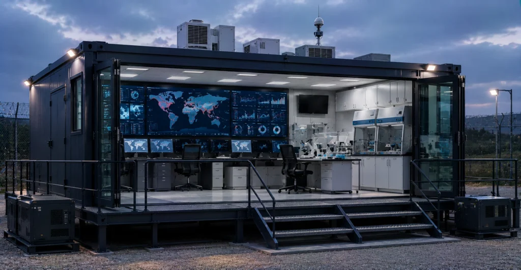 Prefab Biothreat Intelligence Command Hub manufacturer supplier exporter installation by Mechwat for National Biosecurity Command Infrastructure projects