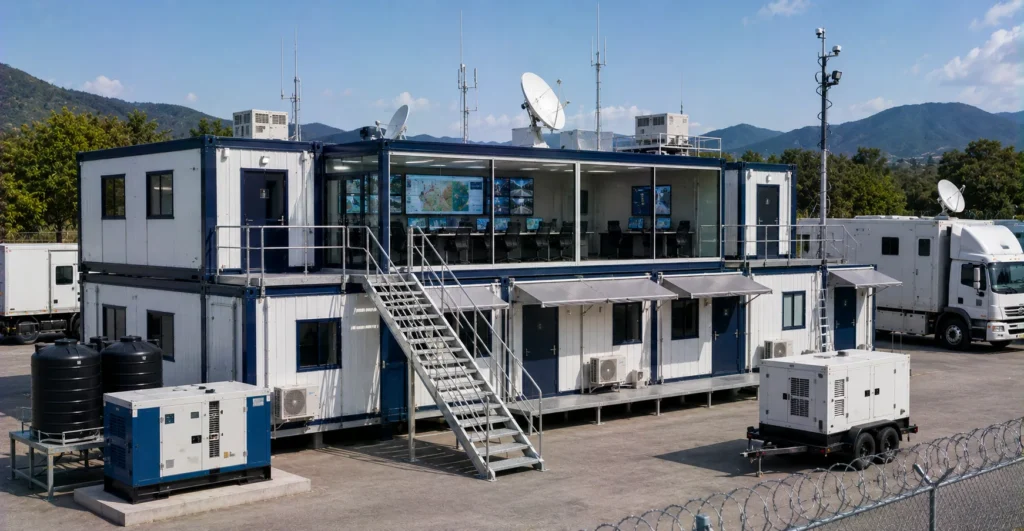 Prefab Rapid Government-in-a-Box System manufacturer supplier exporter installation by Mechwat for Mobile Disaster Command Mega-Systems projects