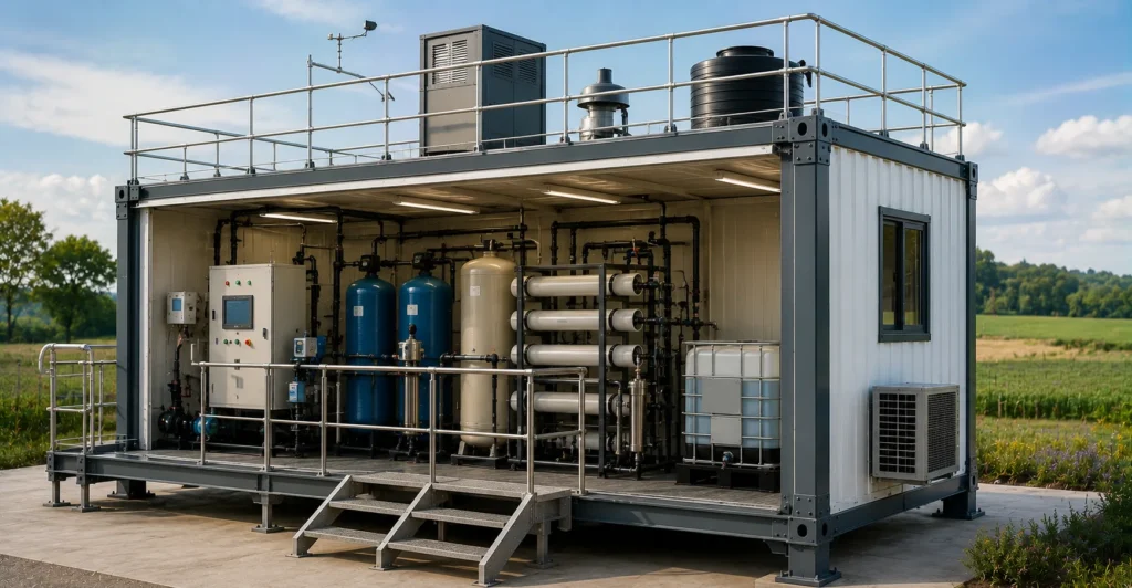 Prefab Nitrogen Recovery Unit (Wastewater / Agriculture) manufacturer supplier exporter installation contractor by Mechwat for Prefab Nutrient Recovery Systems.