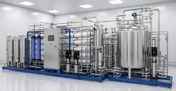 Pharmaceutical Water Systems (PW, WFI) manufacturer supplier exporter installation contractor by Mechwat for Modular & Packaged Plants.