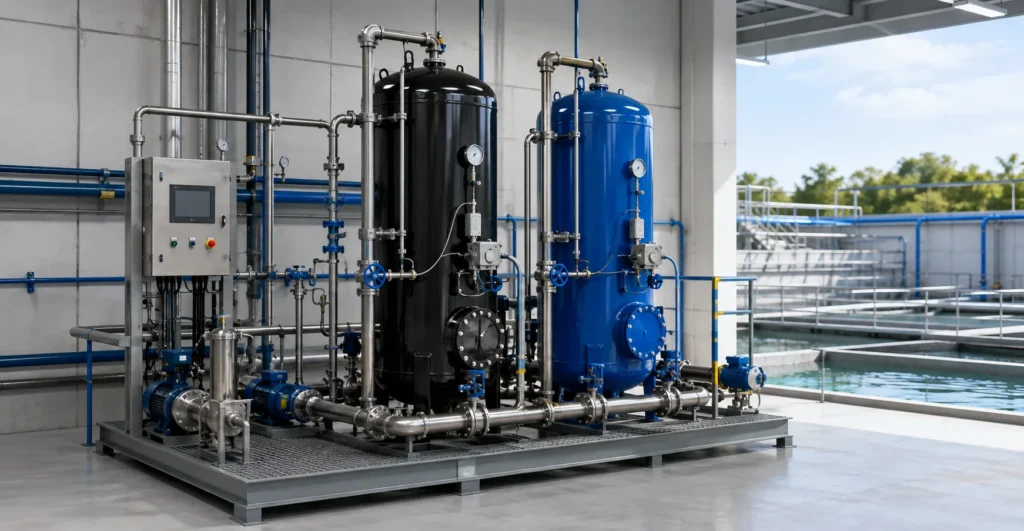Polishing Filters (ACF, PSF) manufacturer supplier exporter installation contractor by Mechwat for MEMBRANE-BASED & REUSE-ORIENTED ETP SYSTEMS.