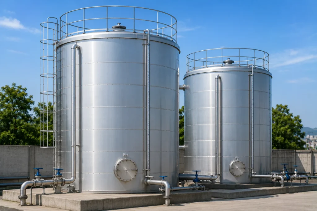 Mechwat designs, manufactures, supplies, exports and installs Potable water tanks for Liquid Storage with RFQ-ready technical support.