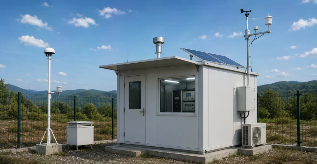 Prefab Carbon Monitoring Station manufacturer supplier exporter installation by Mechwat for Climate projects