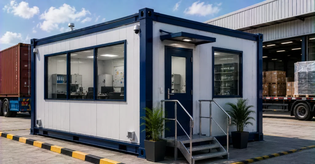 Prefab Cargo & Logistics Cabin manufacturer supplier exporter installation contractor by Mechwat for Security.