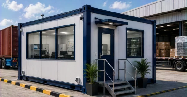 Prefab Cargo & Logistics Cabin manufacturer supplier exporter installation contractor by Mechwat for Security.
