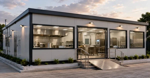 Prefab Central Kitchen manufacturer supplier exporter installation contractor by Mechwat for Kitchen Canteen Food.
