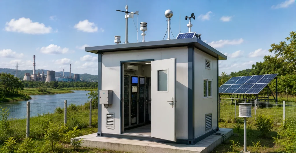Prefab Climate Monitoring Stations manufacturer supplier exporter installation by Mechwat for ESG projects