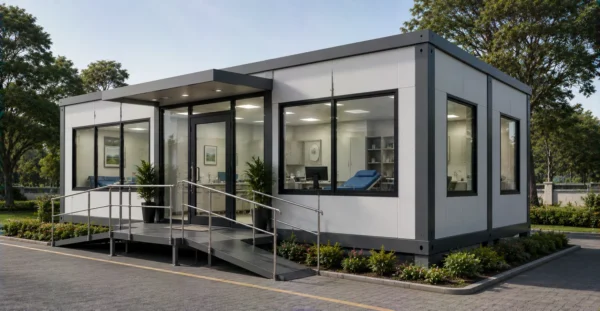 Prefab Medical Office manufacturer supplier exporter installation contractor by Mechwat for Healthcare Infrastructure.