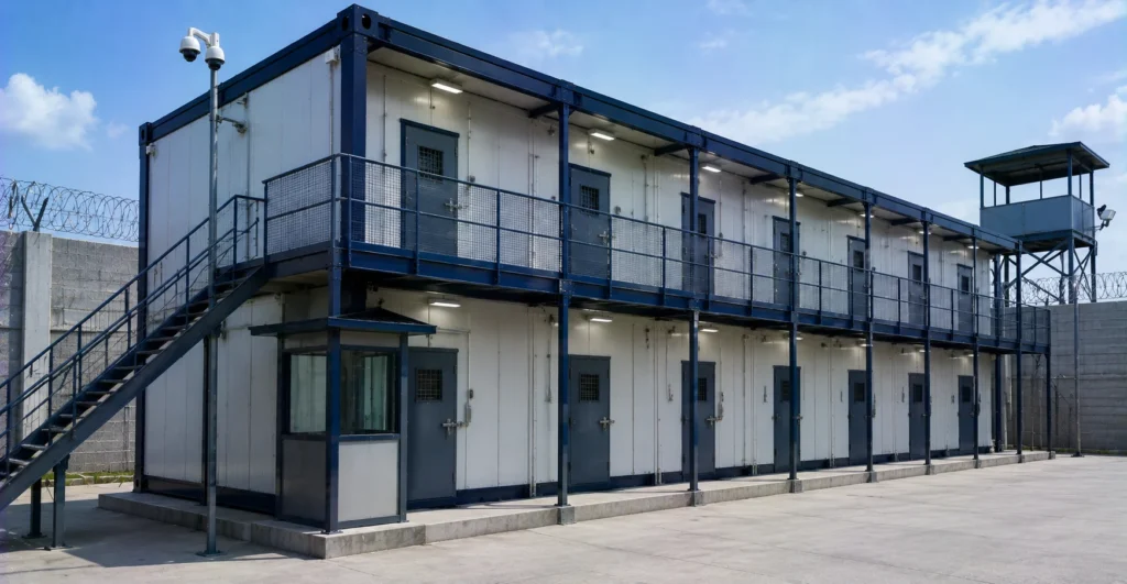 Prefab Mobile Prison Block manufacturer supplier exporter installation by Mechwat for Mobile Prison & Detention Infrastructure projects