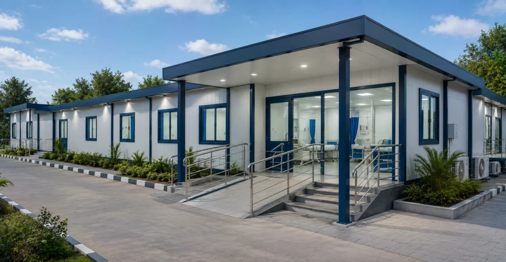 Prefab Modular Hospitals manufacturer supplier exporter installation contractor by Mechwat for Social Infrastructure