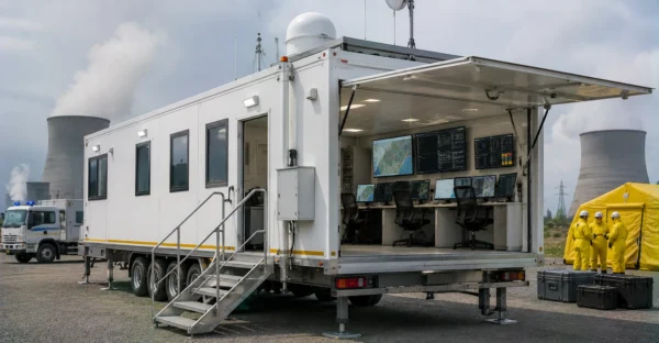 Prefab Nuclear Incident Command Unit manufacturer supplier exporter installation contractor by Mechwat for Mobile Atomic / Radiological Emergency Units.