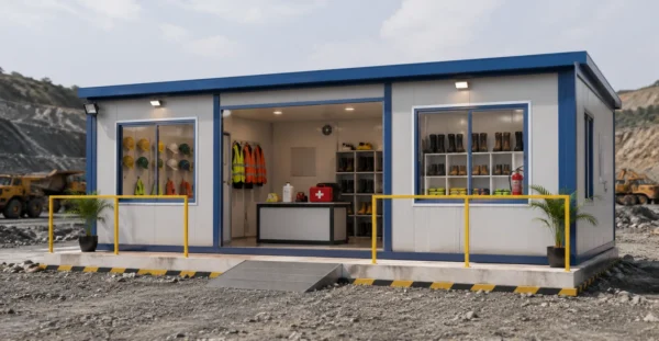Prefab Safety & PPE Cabin manufacturer supplier exporter installation by Mechwat for Mining projects
