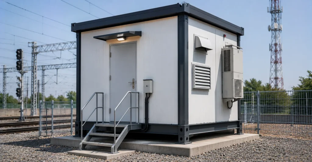 Prefab Signal & Telecom Shelter manufacturer supplier exporter installation contractor by Mechwat for Logistics.