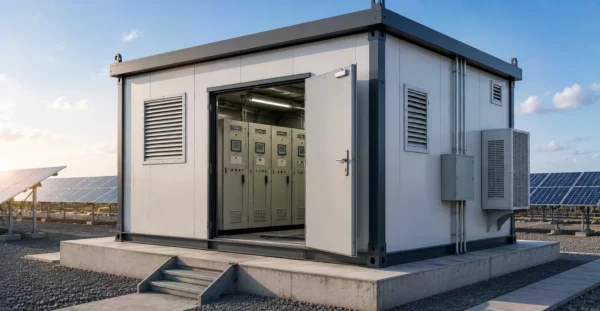 Prefab Wind Farm Control Cabin manufacturer by Mechwat; Prefab Wind Farm Control Cabin supplier for Renewable Energy; prefab prefab wind farm control cabin installation site